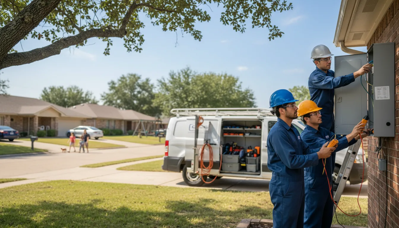 Certified electrician providing emergency electrical services in Floral, AR
